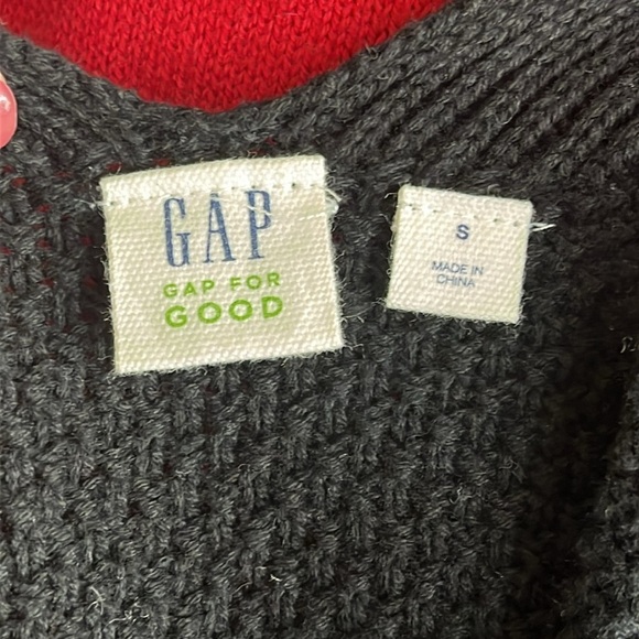 GAP for good V back textured long sleeve open front knit sweater cardigan - Picture 8 of 12